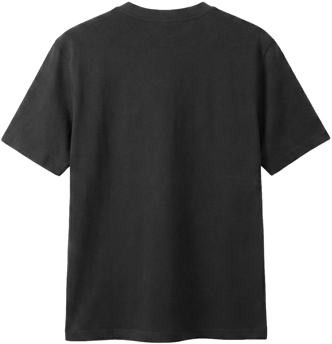 Black relaxed-fit t-shirt in cotton jersey with "Open Mind 1" print on front