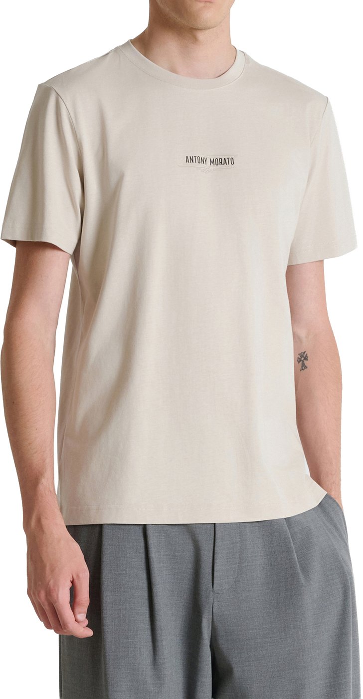 Chalk regular-fit t-shirt in cotton jersey with print on front