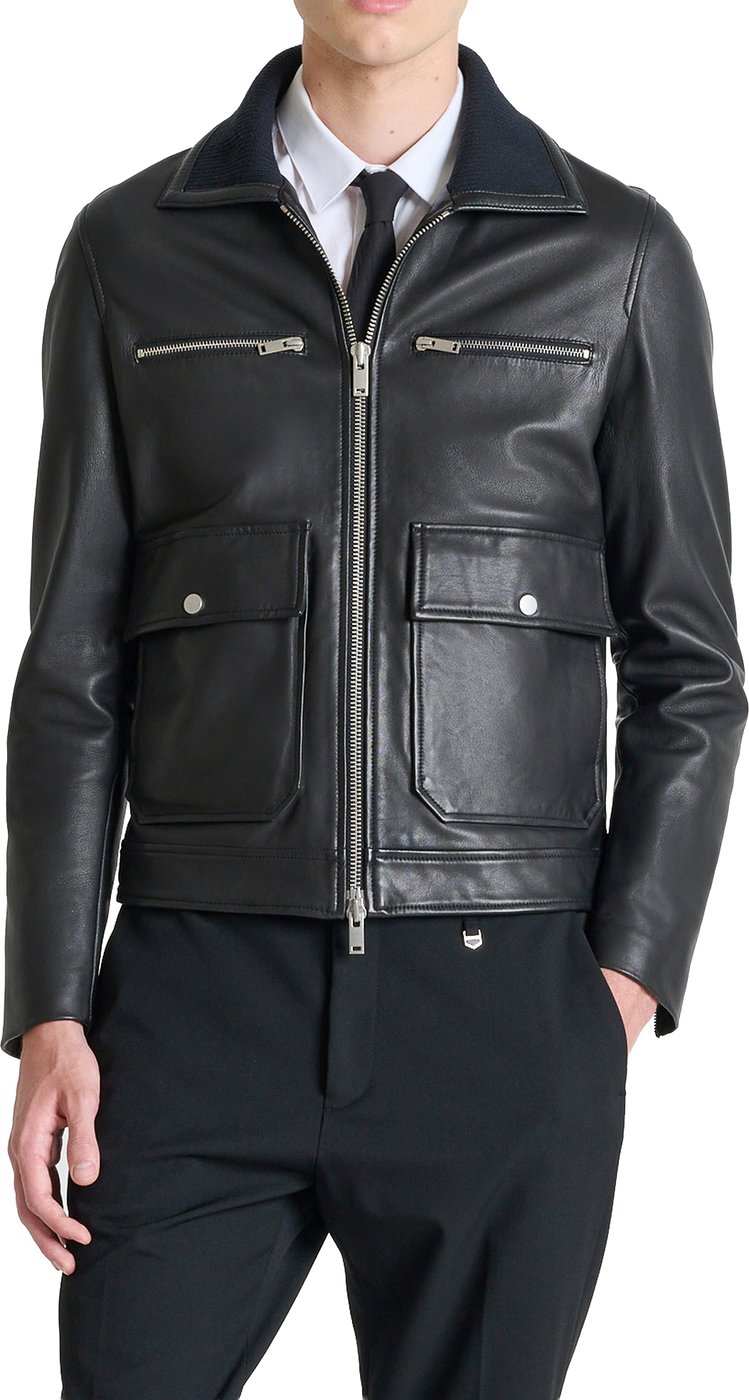 COAT BLADE SLIM FIT IN REAL LEATHER