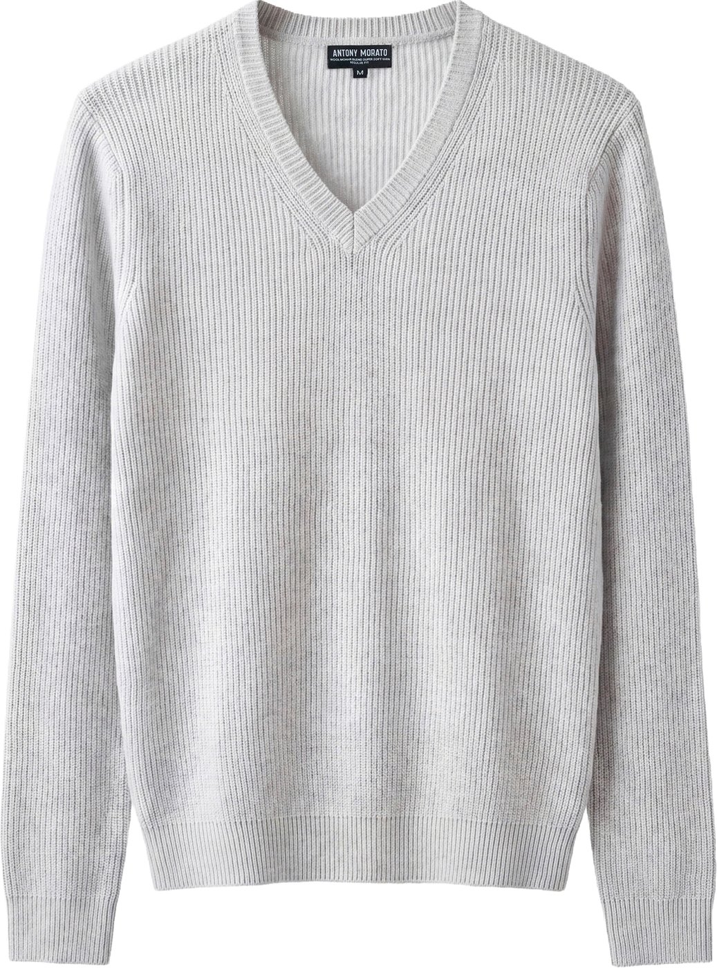 Ice regular-fit long-sleeve V-neck sweater in wool-mohair blend