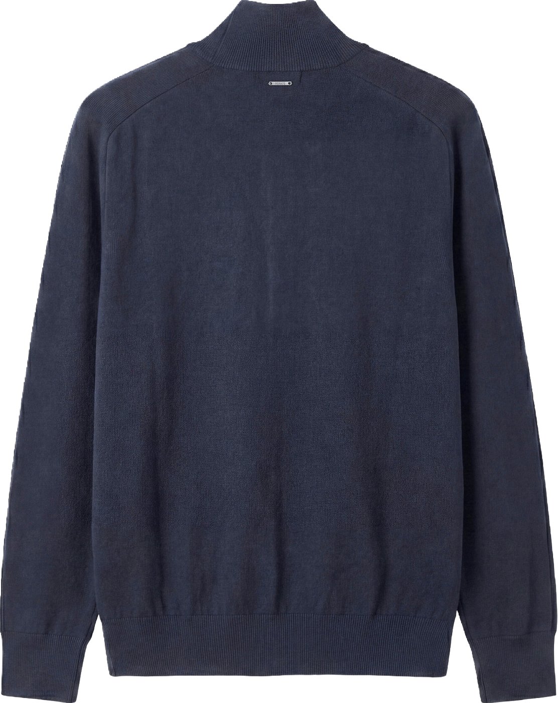 Marine relaxed-fit zip cardigan in cotton-wool blend with ribbed knit