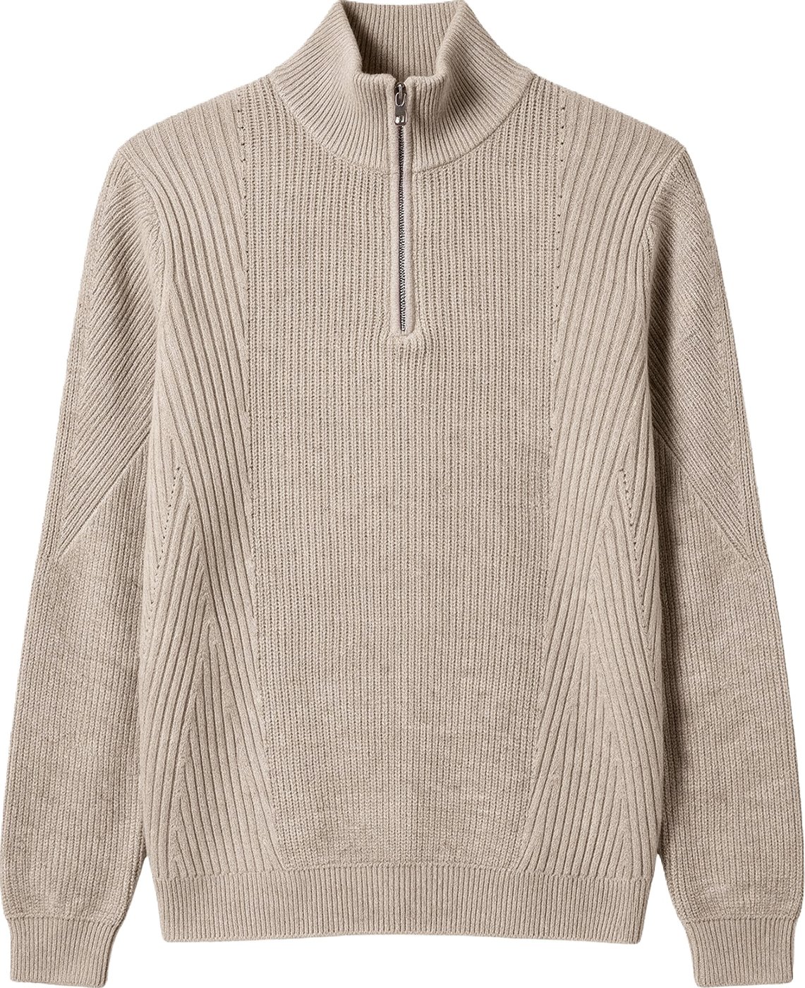 Grit relaxed-fit zip turtleneck sweater in techno wool blend