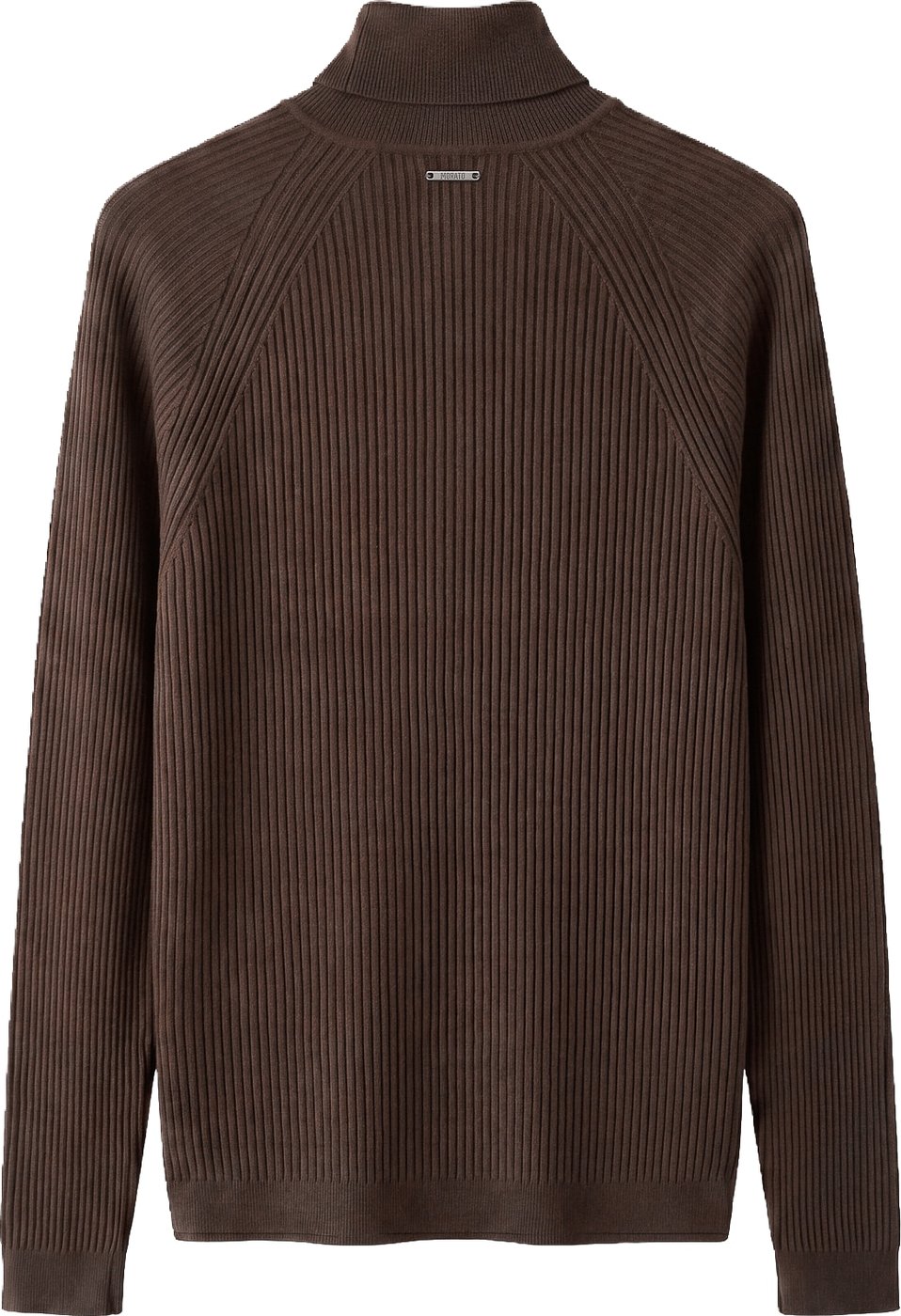 Coffee super-slim-fit long-sleeve turtleneck sweater in viscose