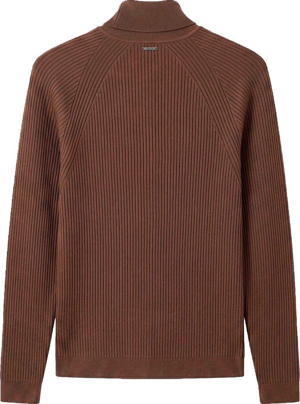 Tobacco super-slim-fit long-sleeve turtleneck sweater in viscose