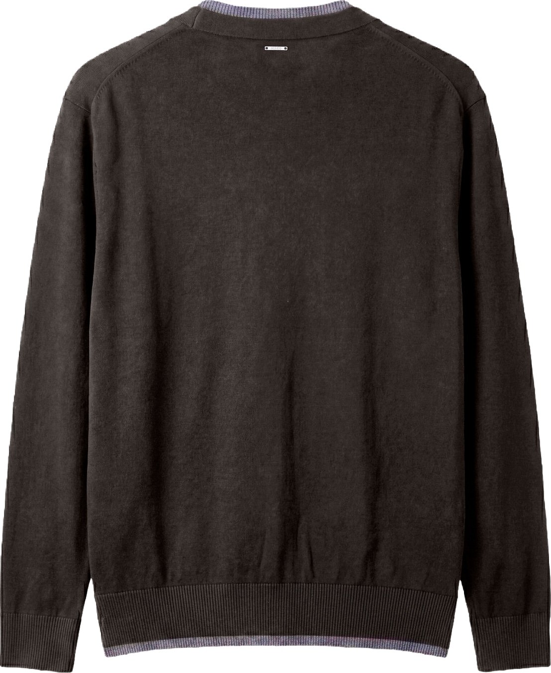 Coffee relaxed-fit buttoned cardigan in techno merino wool blend