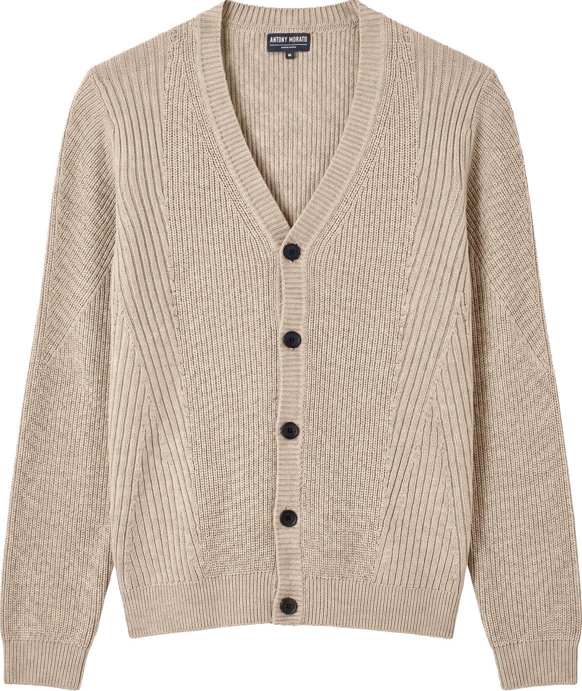 Grit relaxed-fit buttoned cardigan in techno wool blend