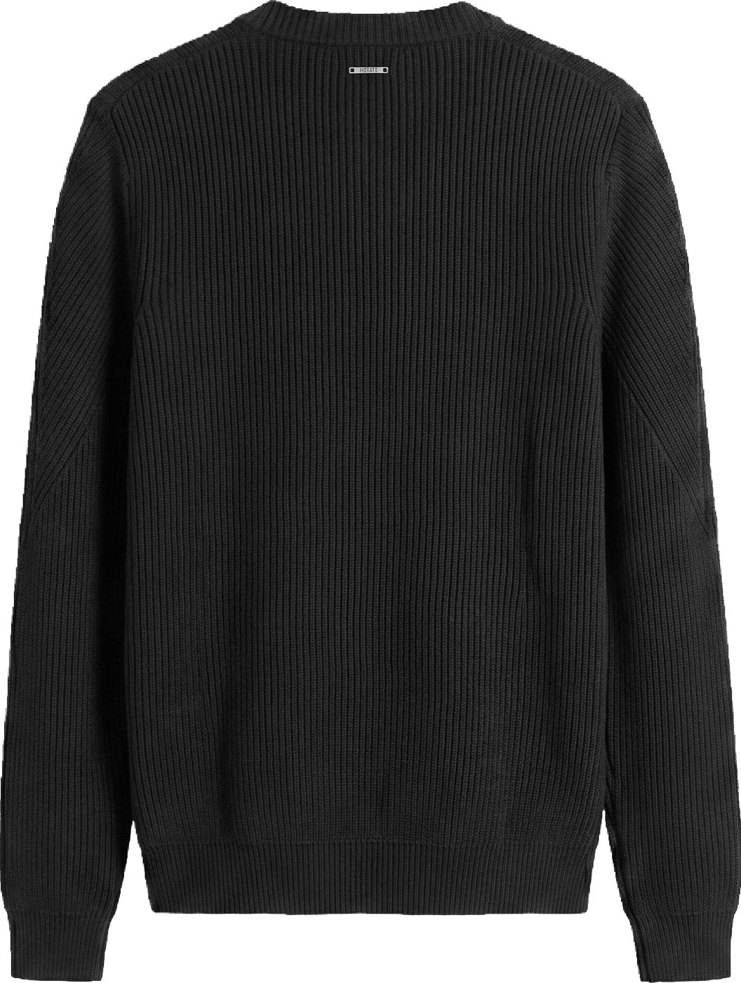 Black relaxed-fit buttoned cardigan in techno wool blend