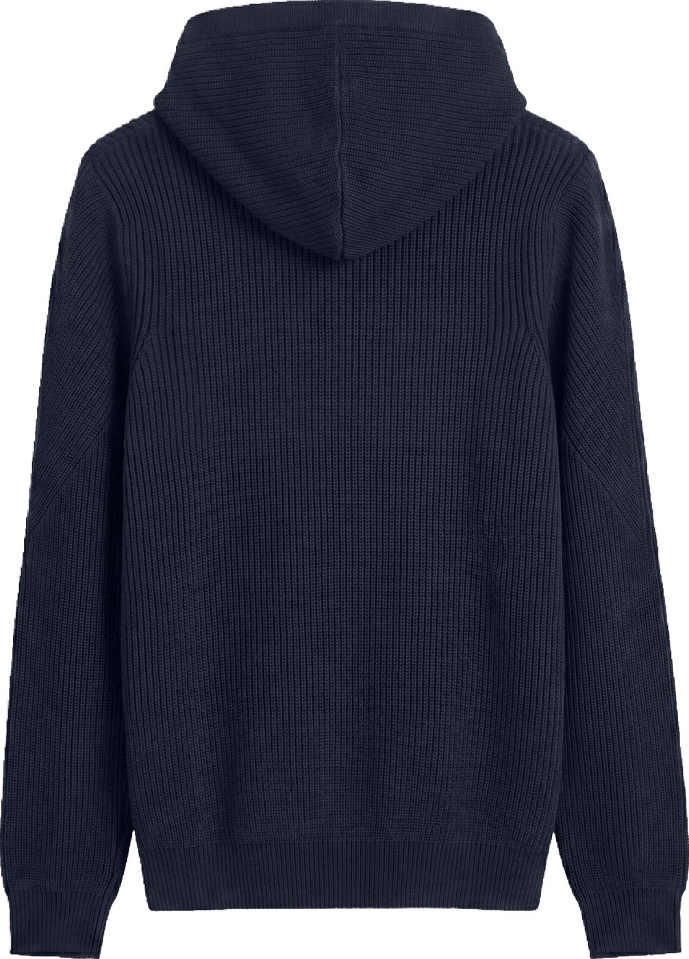 Marine relaxed-fit long-sleeve hooded sweater in techno wool blend