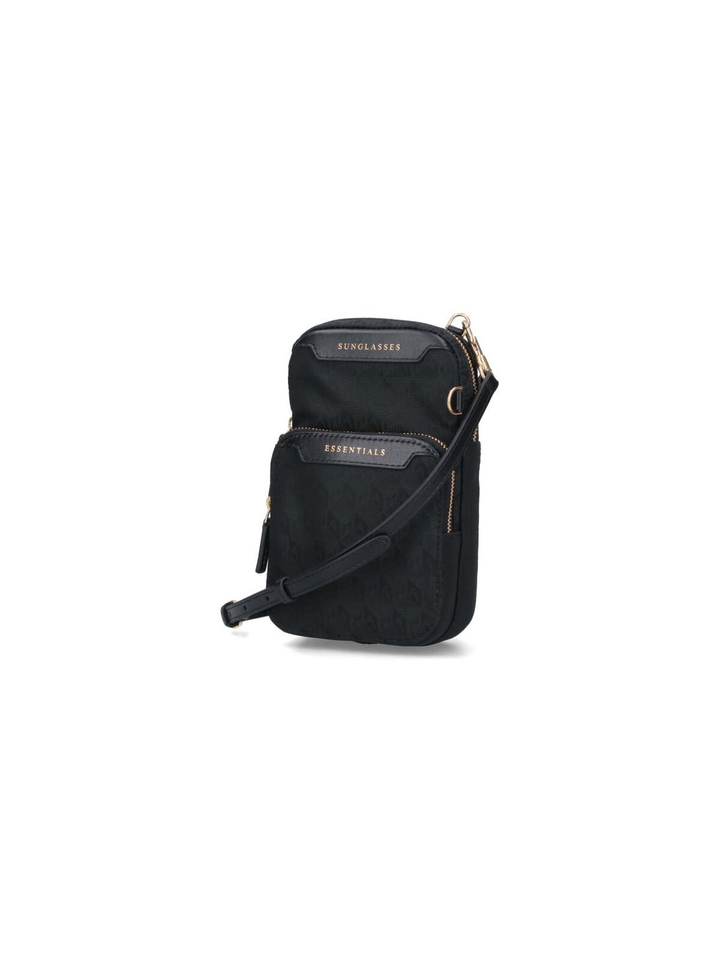 Black Logo Essentials Nylon Shoulder Bag