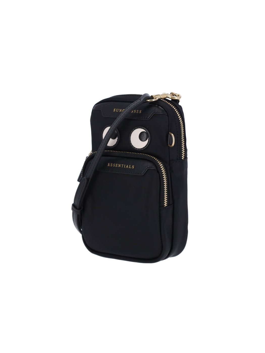 Black Logo Essentials Nylon Shoulder Bag