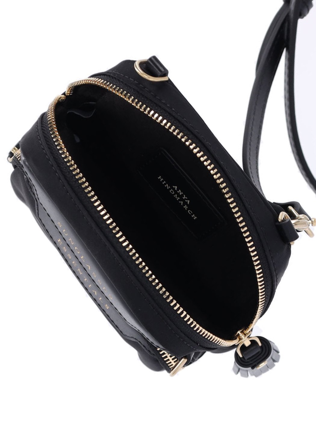 Black Logo Essentials Nylon Shoulder Bag