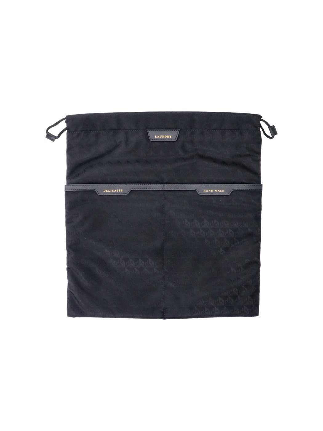 Black Recycled Fabric Drawstring Pouch Set