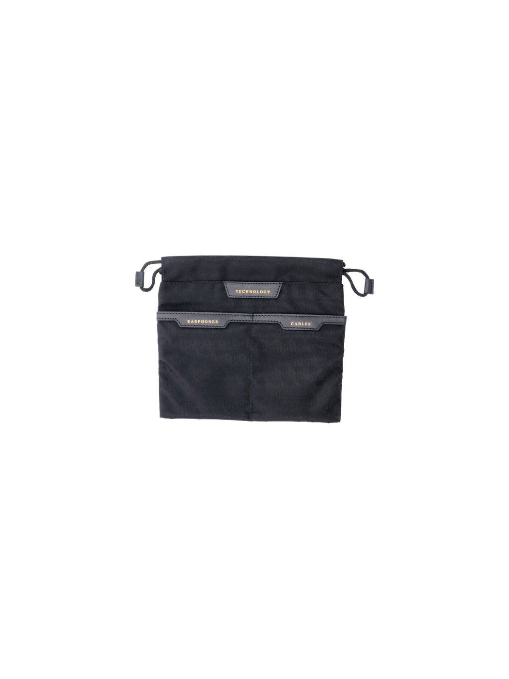 Black Recycled Fabric Drawstring Pouch Set