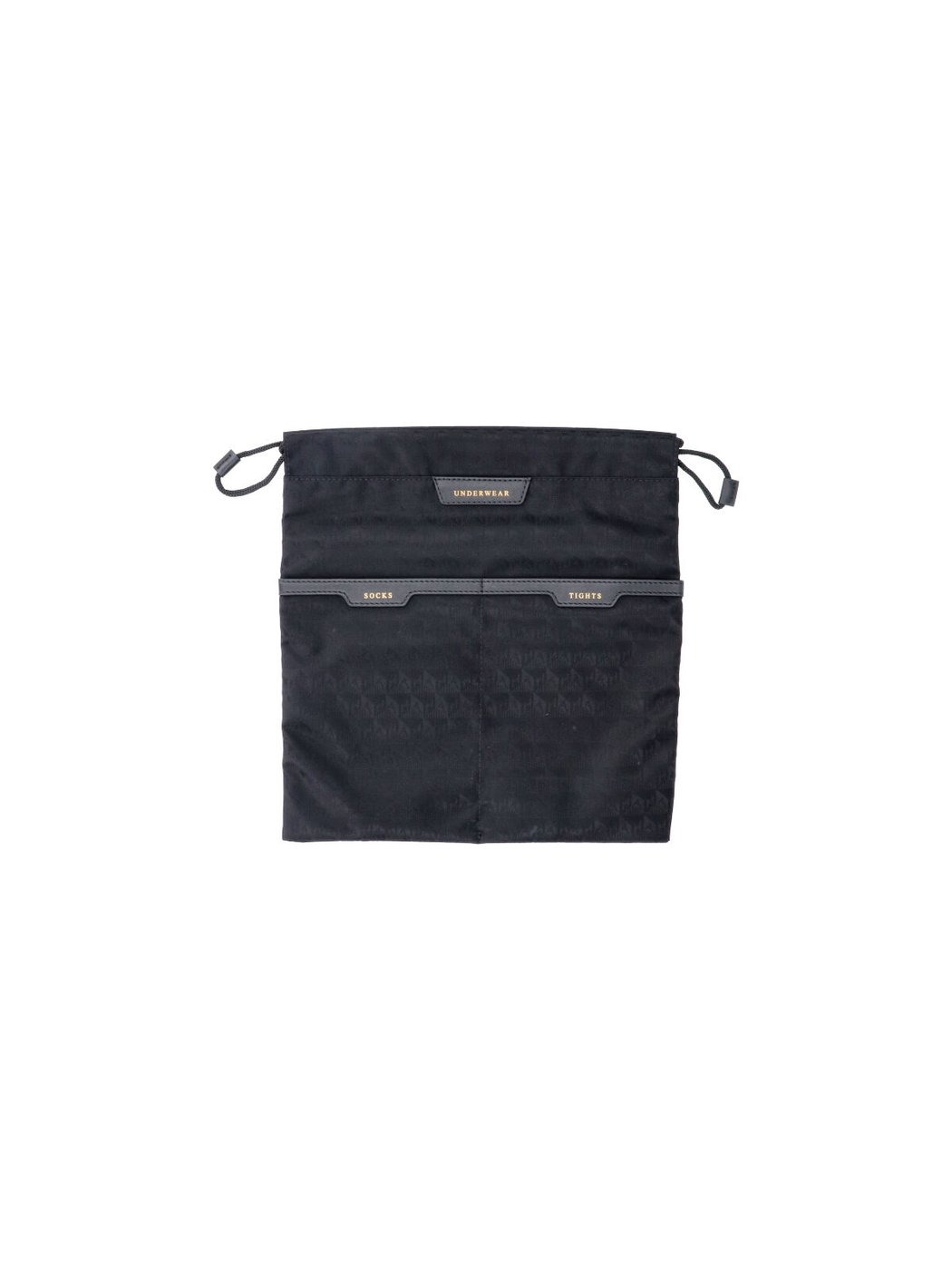 Black Recycled Fabric Drawstring Pouch Set