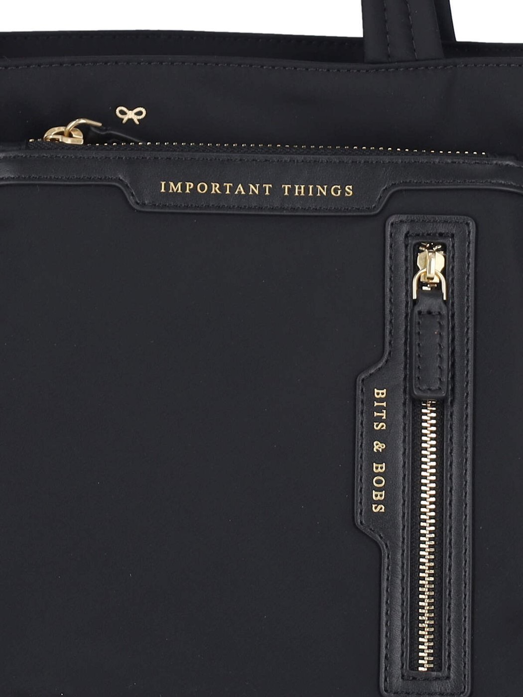Black Econyl Logo Strap Nylon Tote