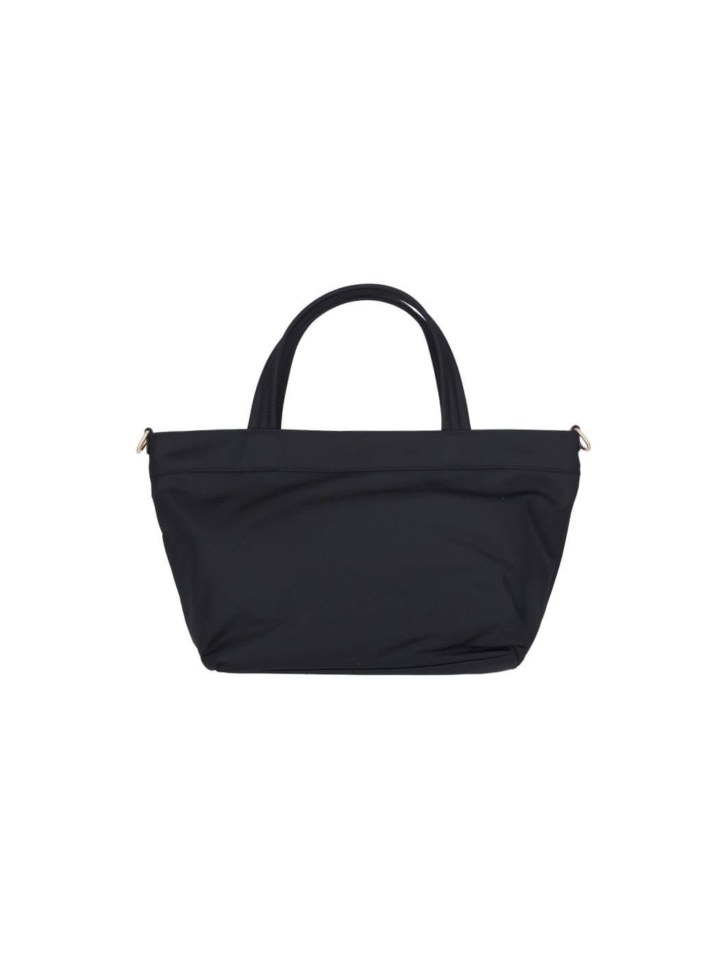 Black Econyl Logo Strap Nylon Tote