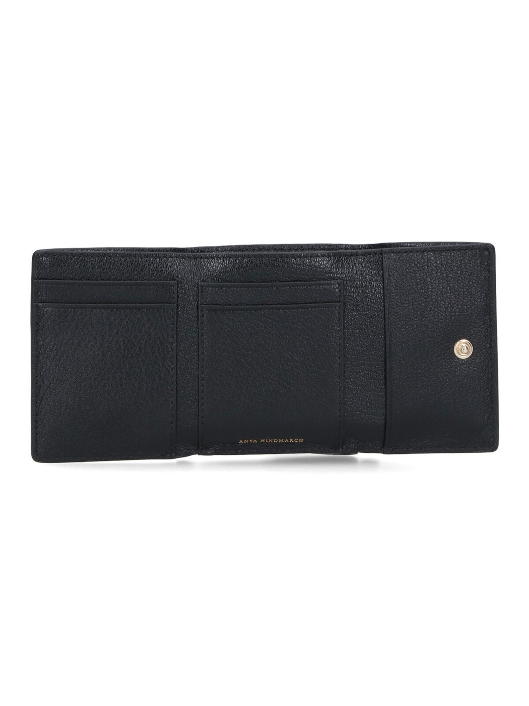 Black Eyes Goat Leather Trifold Wallet