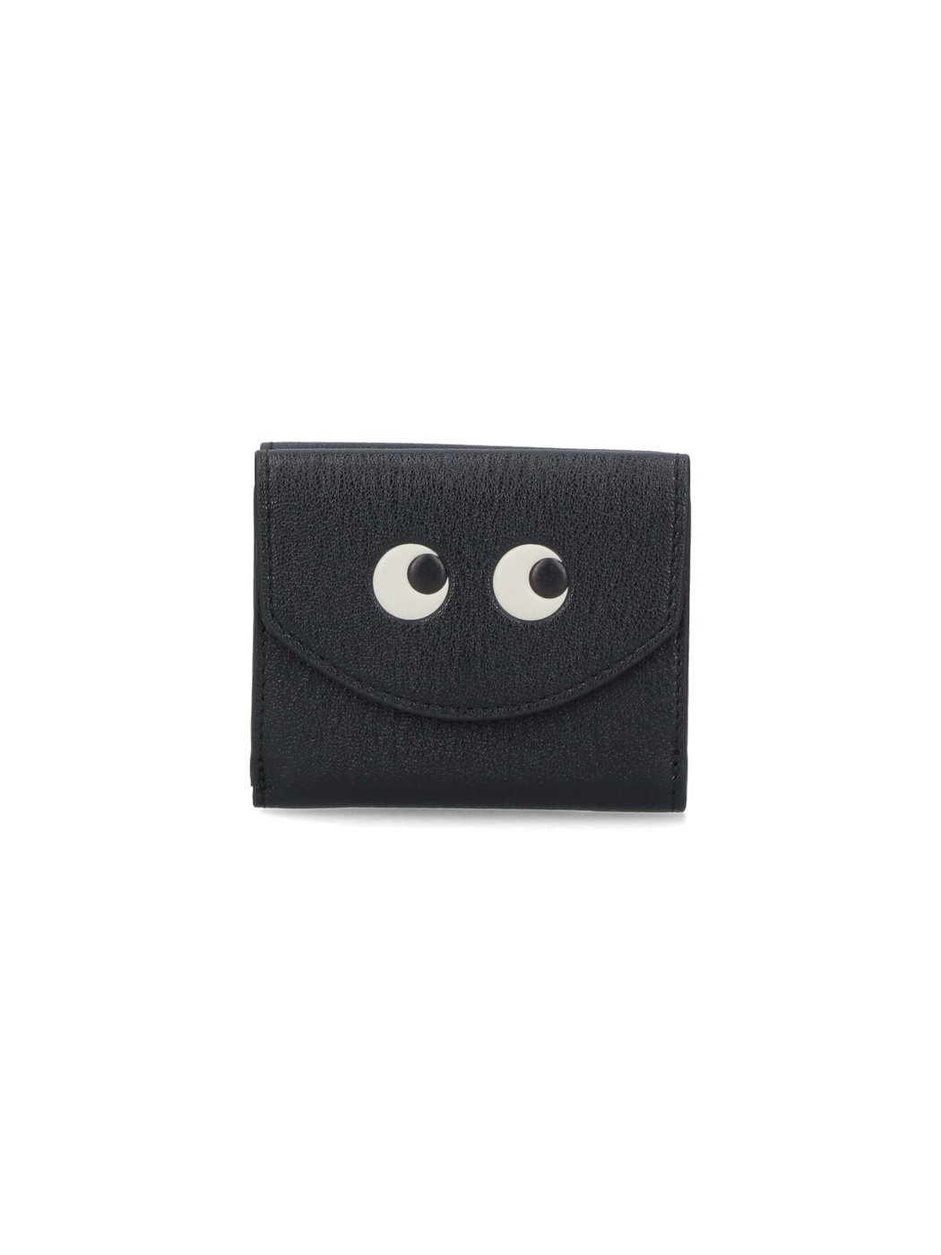 Black Eyes Goat Leather Trifold Wallet