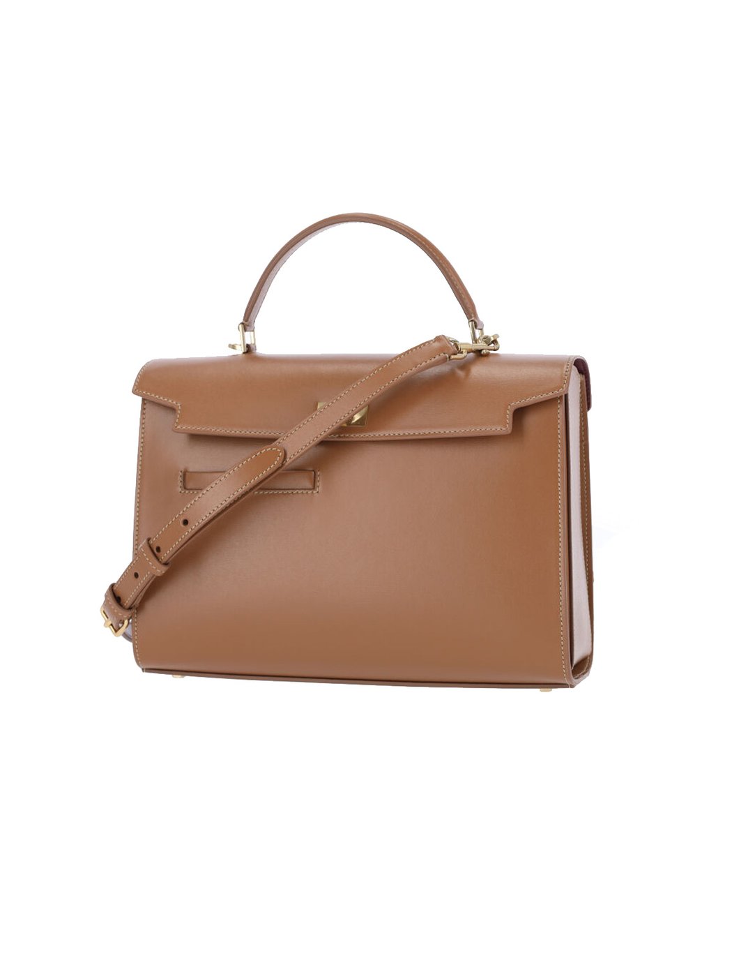 Brown Mortimer Flap Leather Handbag