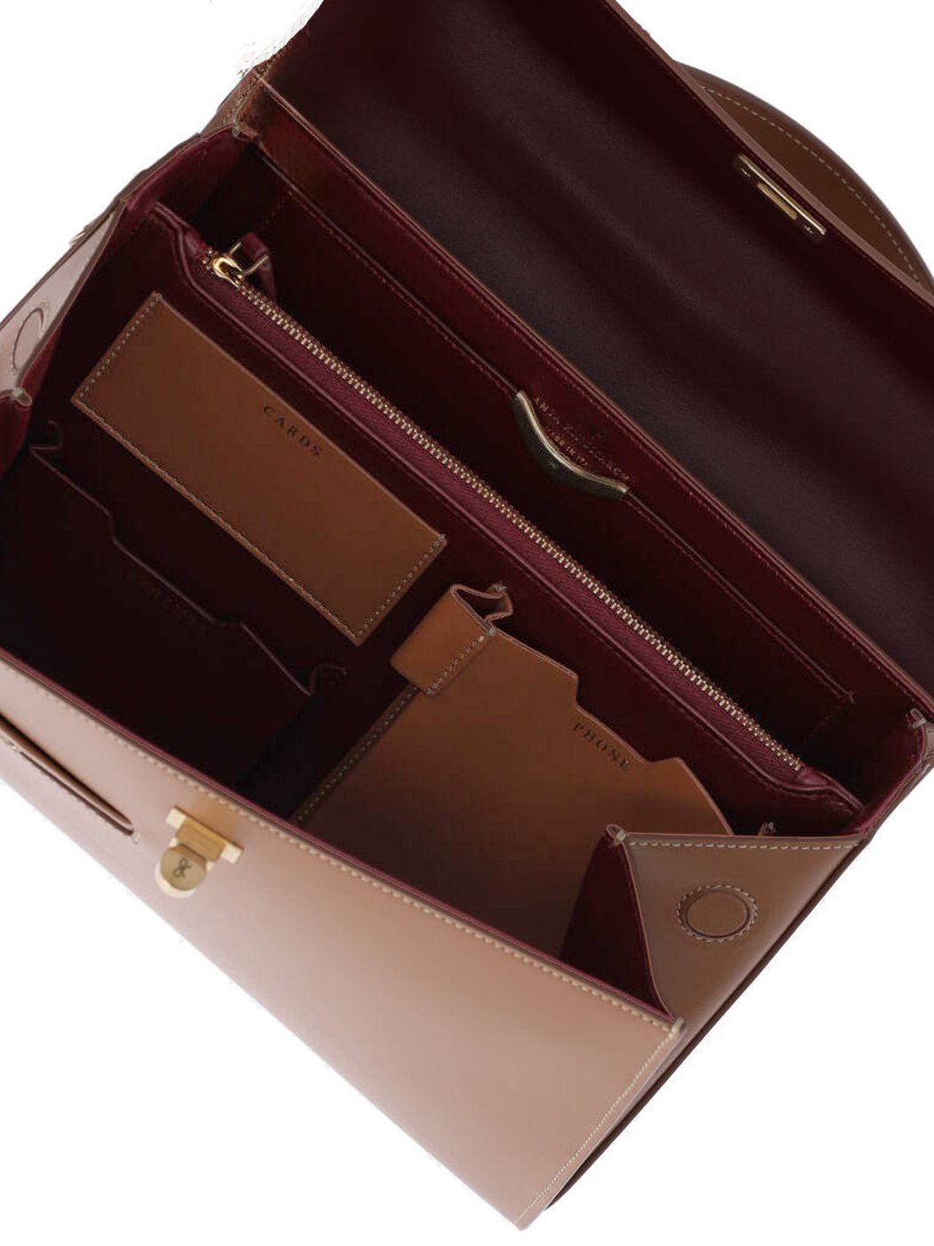 Brown Mortimer Flap Leather Handbag