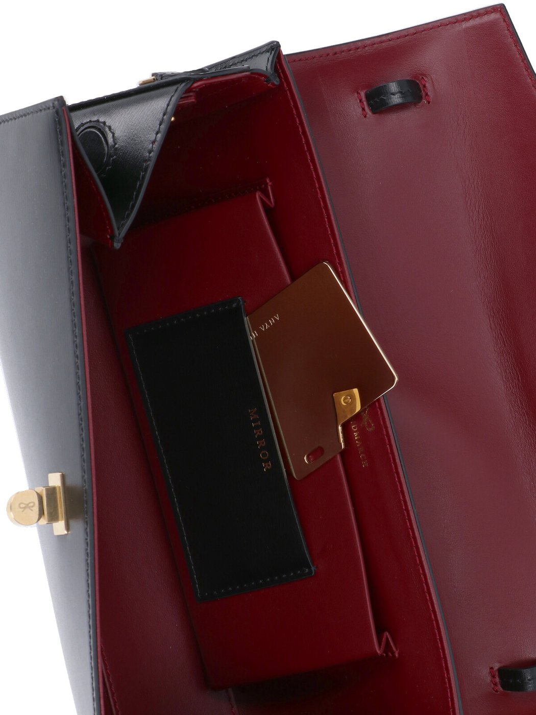 Black Mortimer Flap Leather Clutch