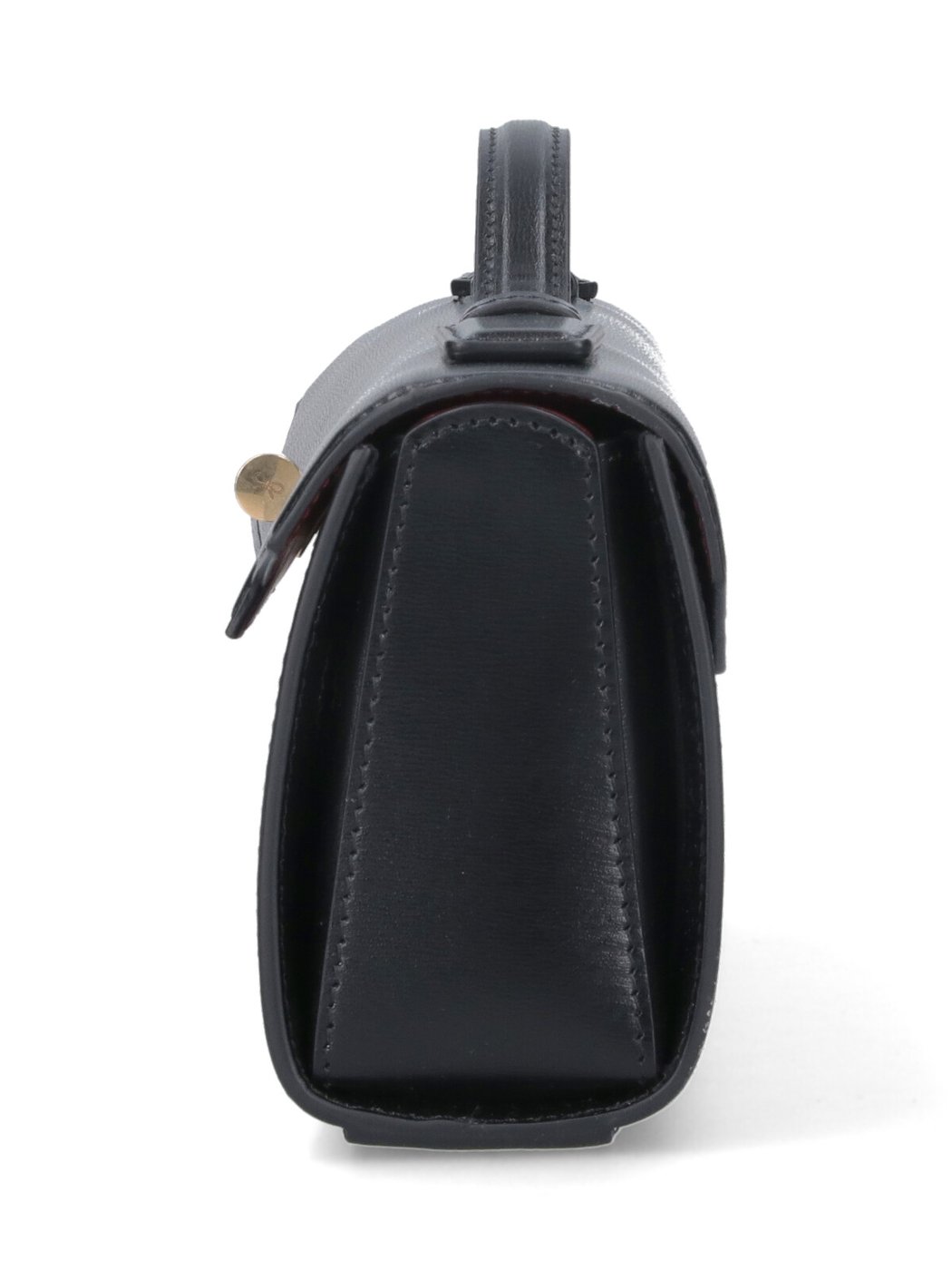 Black Mortimer Flap Leather Clutch