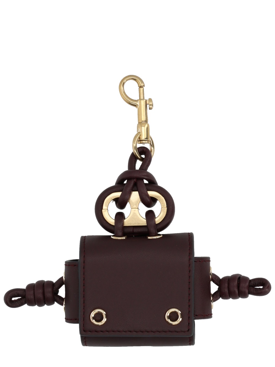 Leather Gold Clasp Earphone Case
