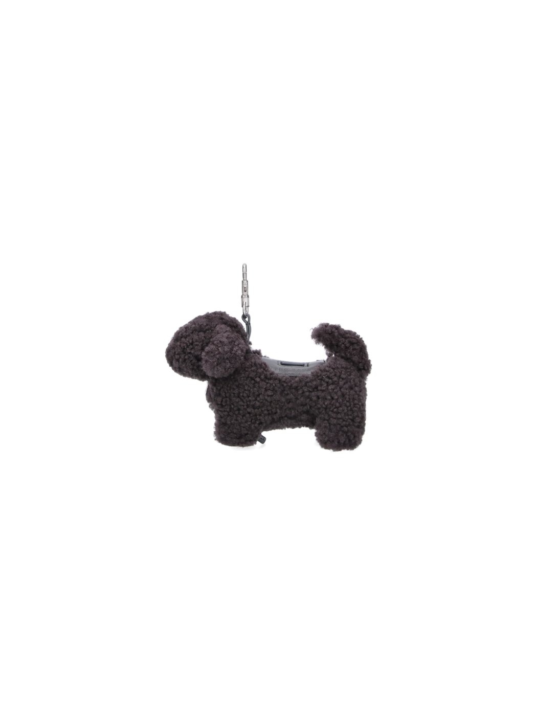 Plush Dog Keychain with Textured Finish