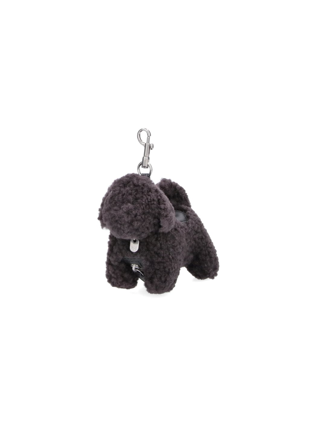 Plush Dog Keychain with Textured Finish