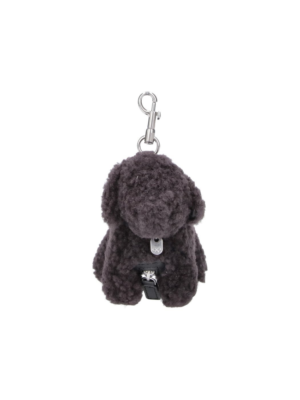 Plush Dog Keychain with Textured Finish