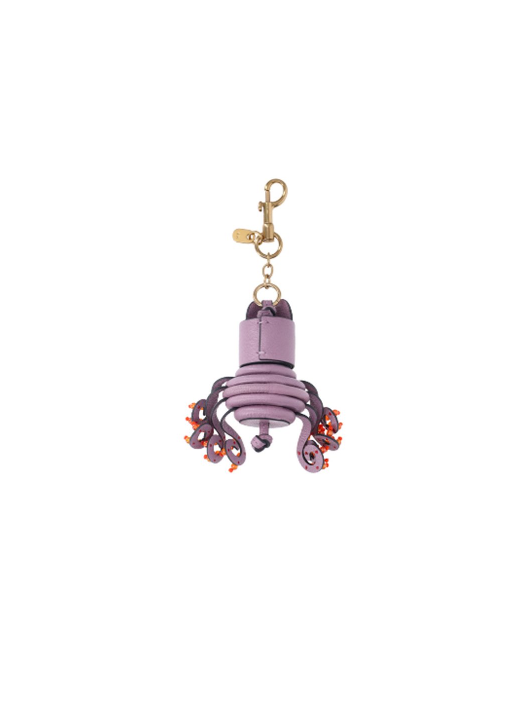 Purple Octopus Goatskin Keychain