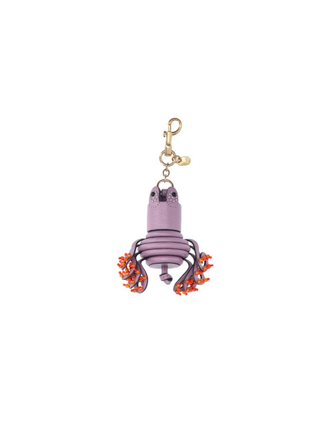 Purple Octopus Goatskin Keychain