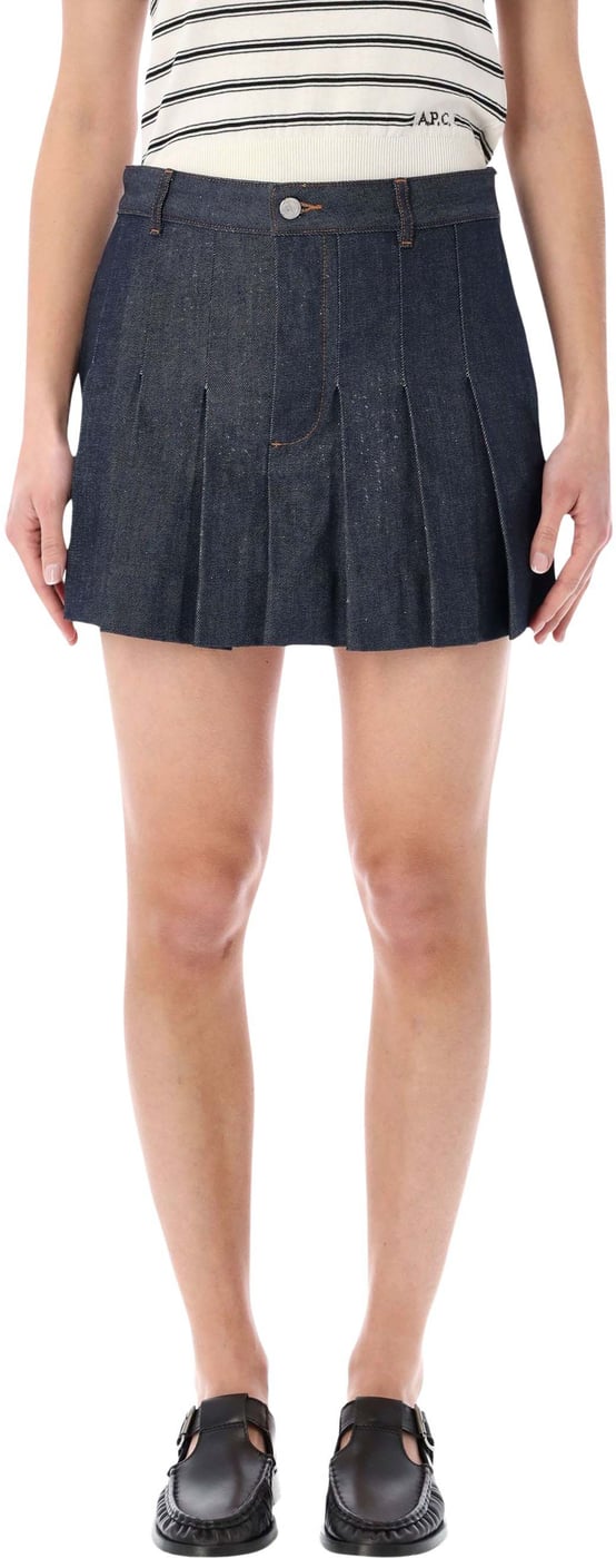 Mini Jupe Plisse Blu