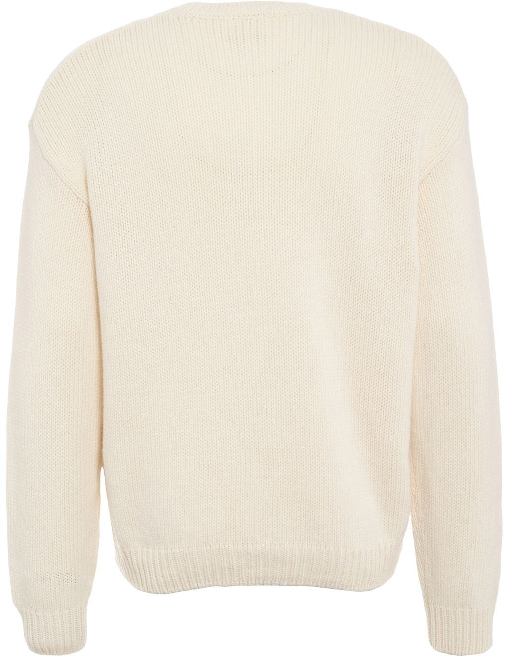 Sweater with intarsia logo