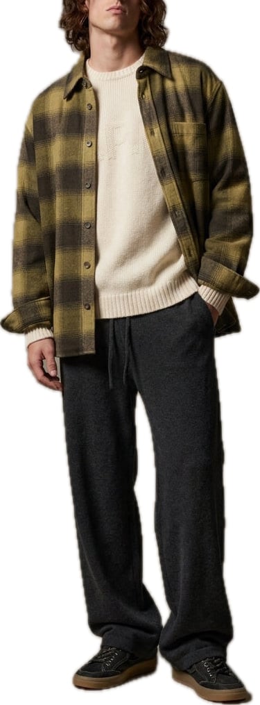 Sweater with intarsia logo