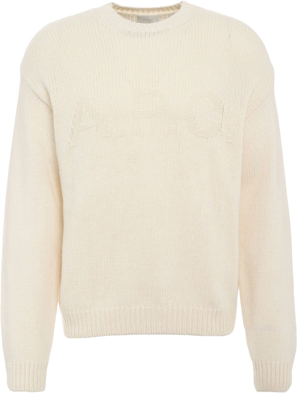 Sweater with intarsia logo