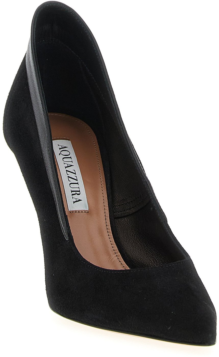 Aquazzura Black Goatskin High Heel Pumps