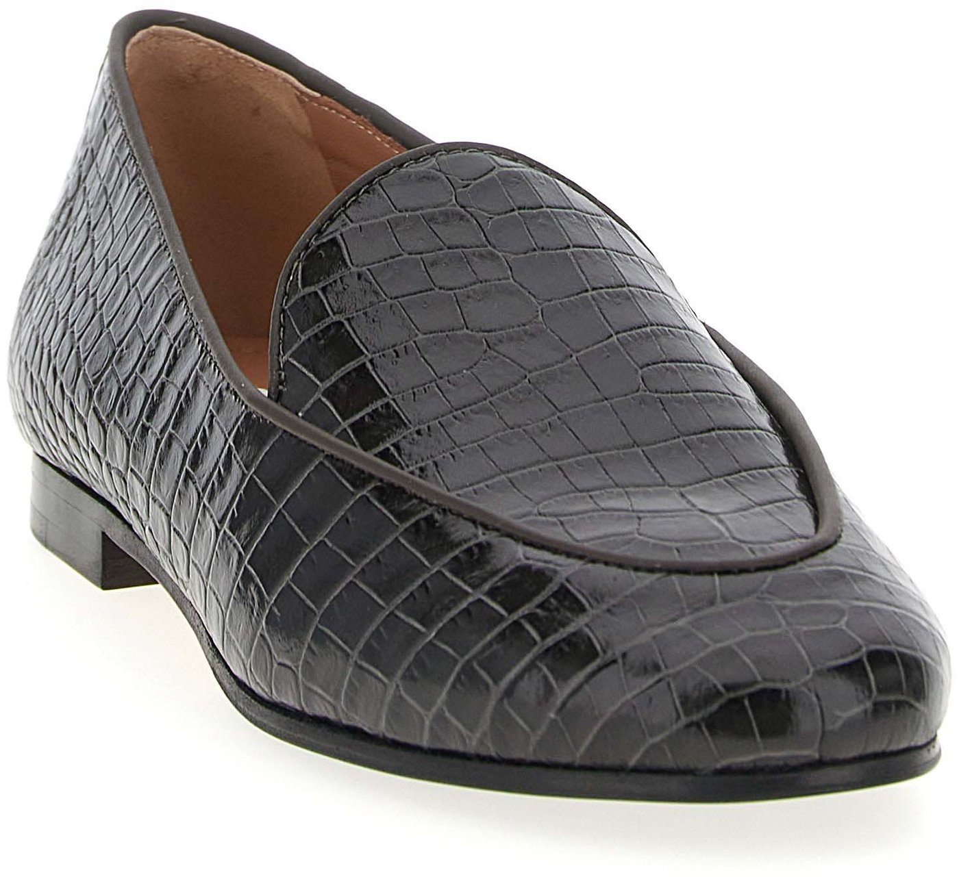 Aquazzura Black Calfskin Slip-On Loafers