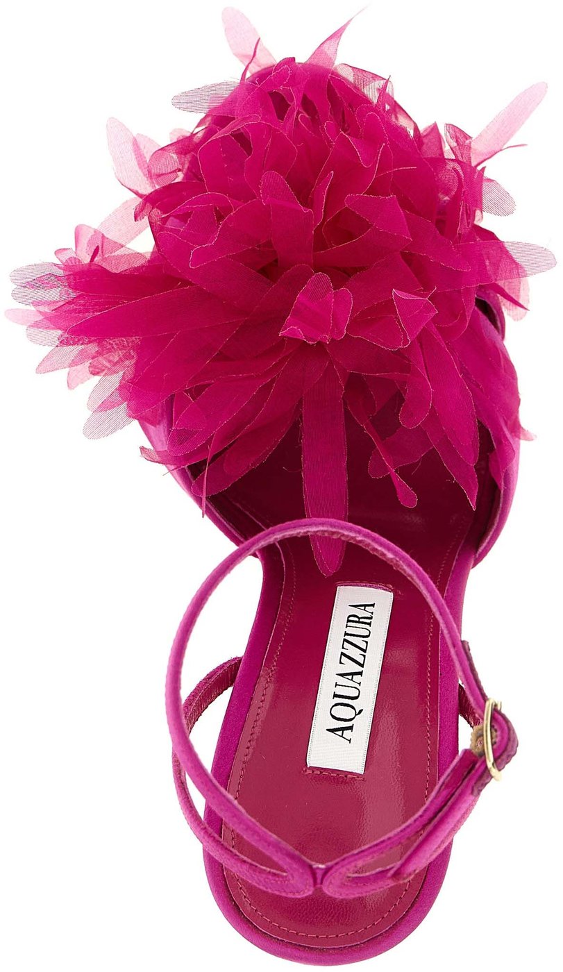 Aquazzura Fuchsia Textile Stiletto Heel Sandals