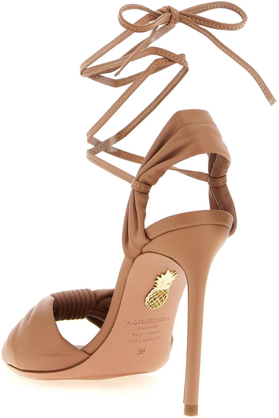 Aquazzura Multicolor Lamb Leather Stiletto Heel Sandals