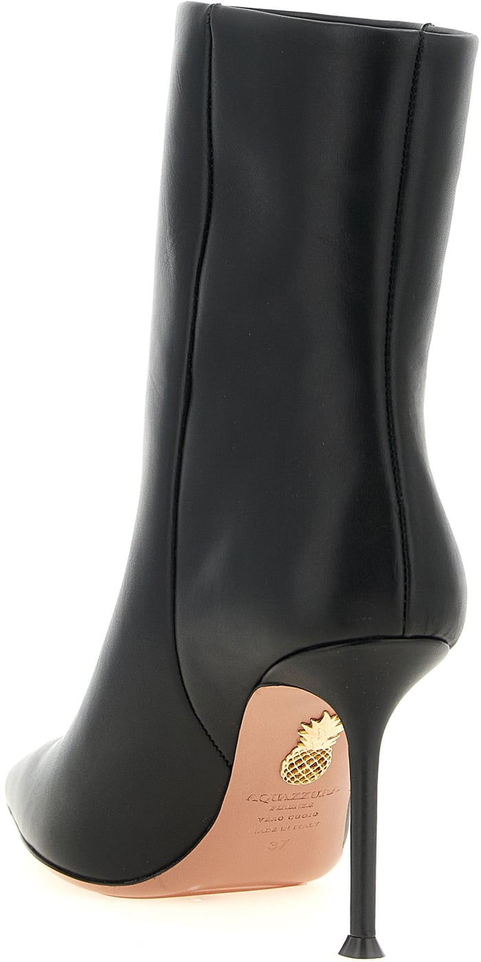 Aquazzura Black Calfskin Ankle Boots