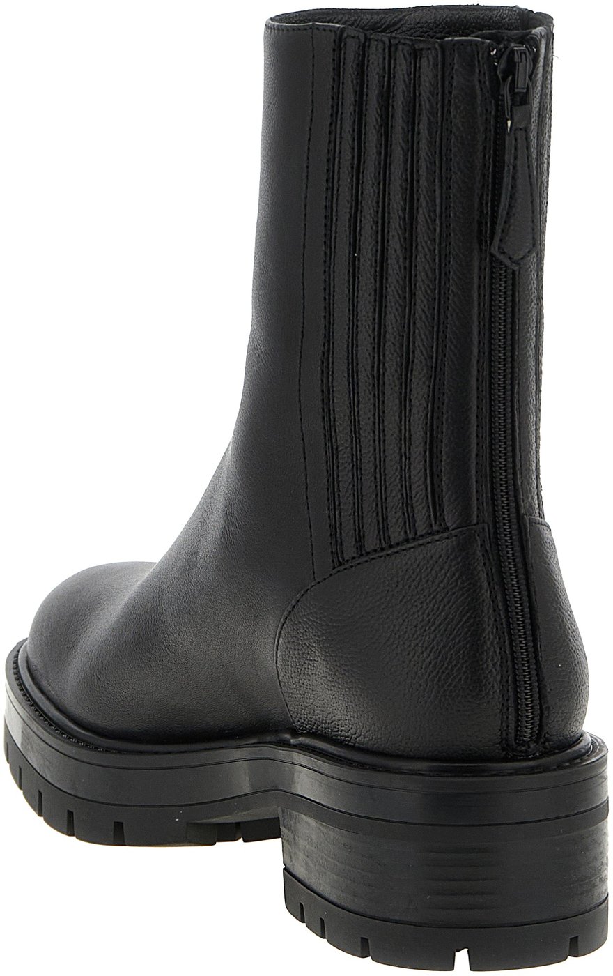 Aquazzura Black Calfskin Ankle Boots