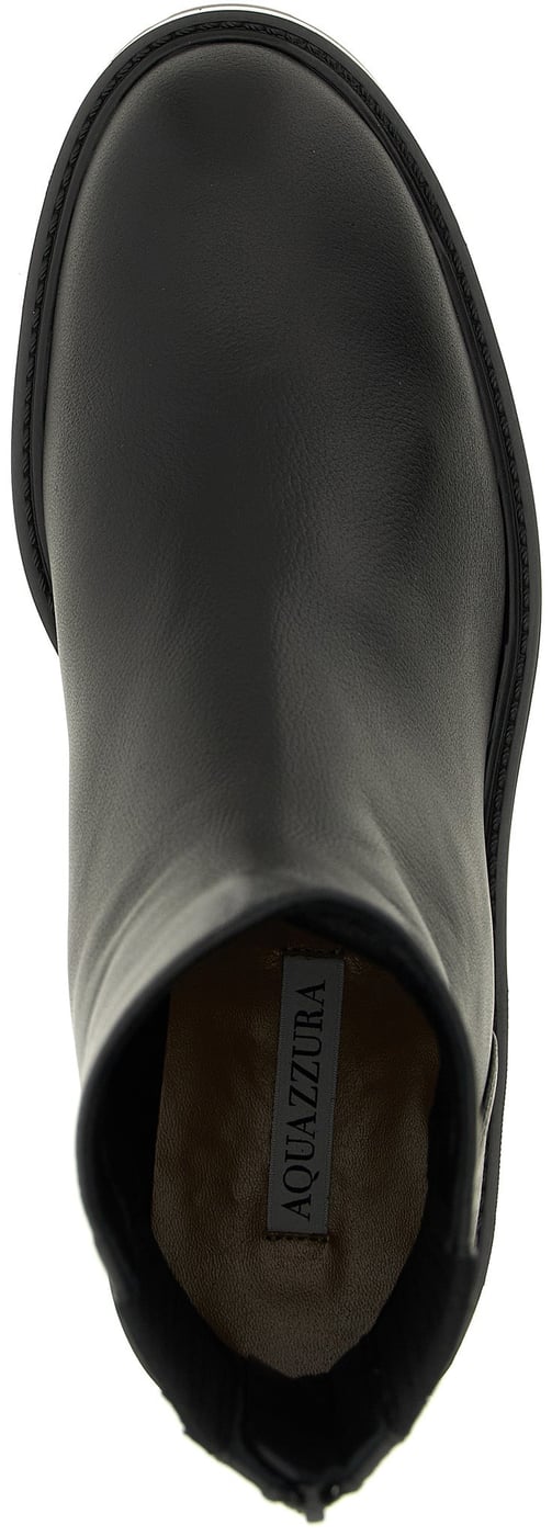 Aquazzura Black Calfskin Ankle Boots