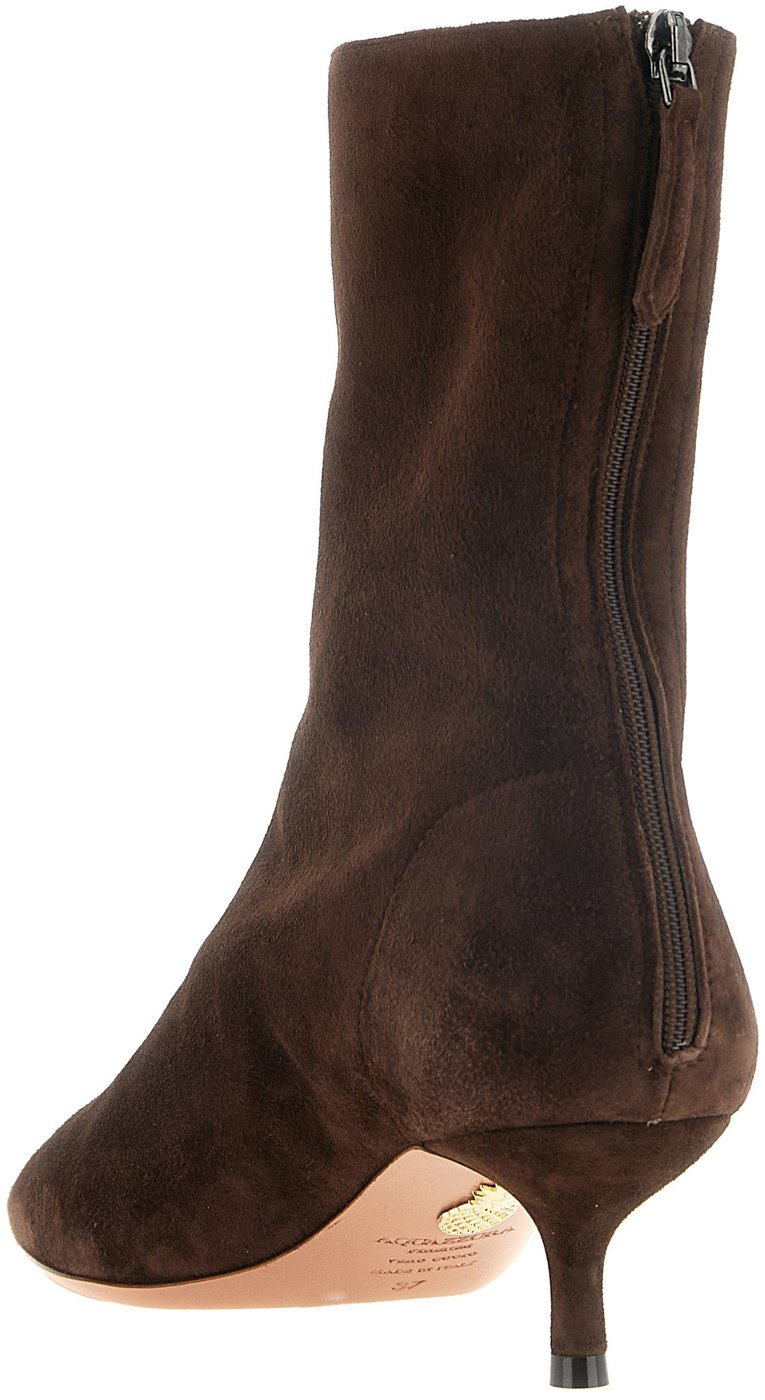 Aquazzura Brown Calfskin Ankle Boots