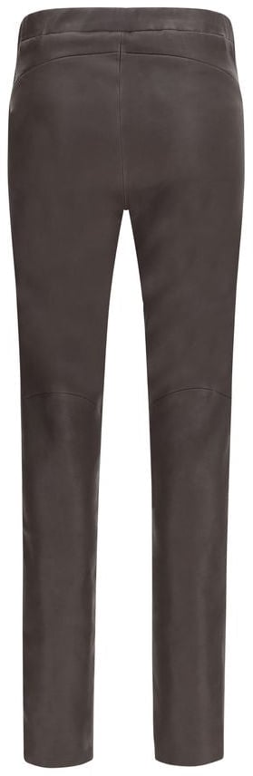 Brown Stretch Nappa Leather Legging Pants