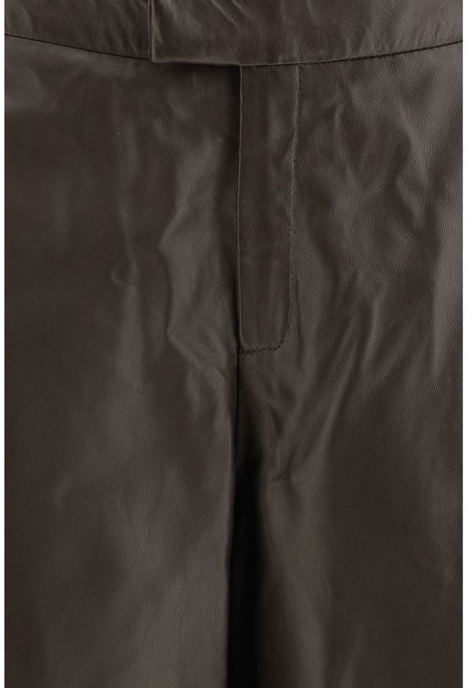 Arma Brown Leather Pants