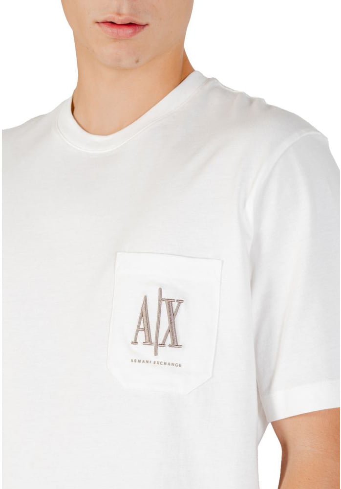 Armani Exchange Cream Cotton T-Shirt