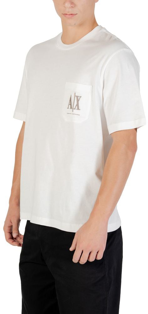 Armani Exchange Cream Cotton T-Shirt
