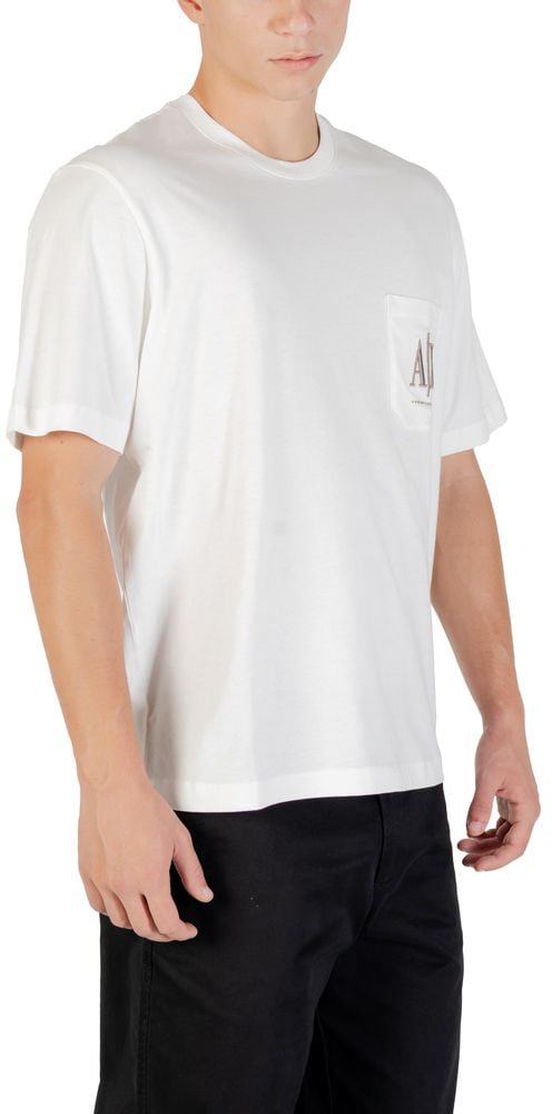 Armani Exchange Cream Cotton T-Shirt