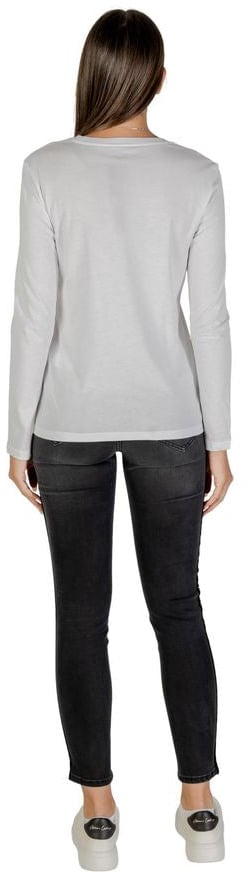 Armani Exchange White Cotton Long Sleeve T-Shirt
